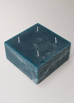 Square paraffin candle — Petrol Blue 1