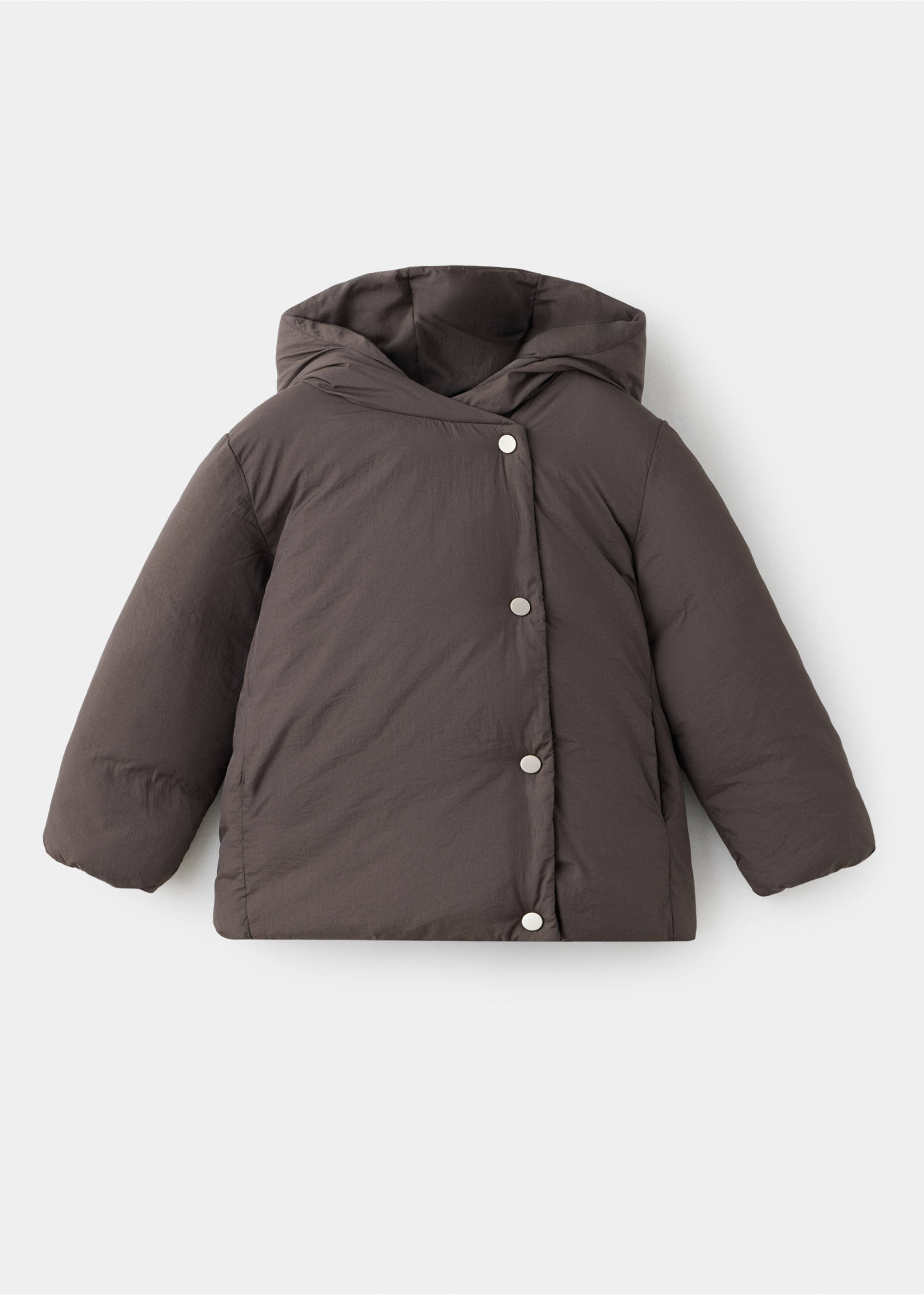 Hooded coat - Article without model, Chocolate. Ref: 37065971-00.