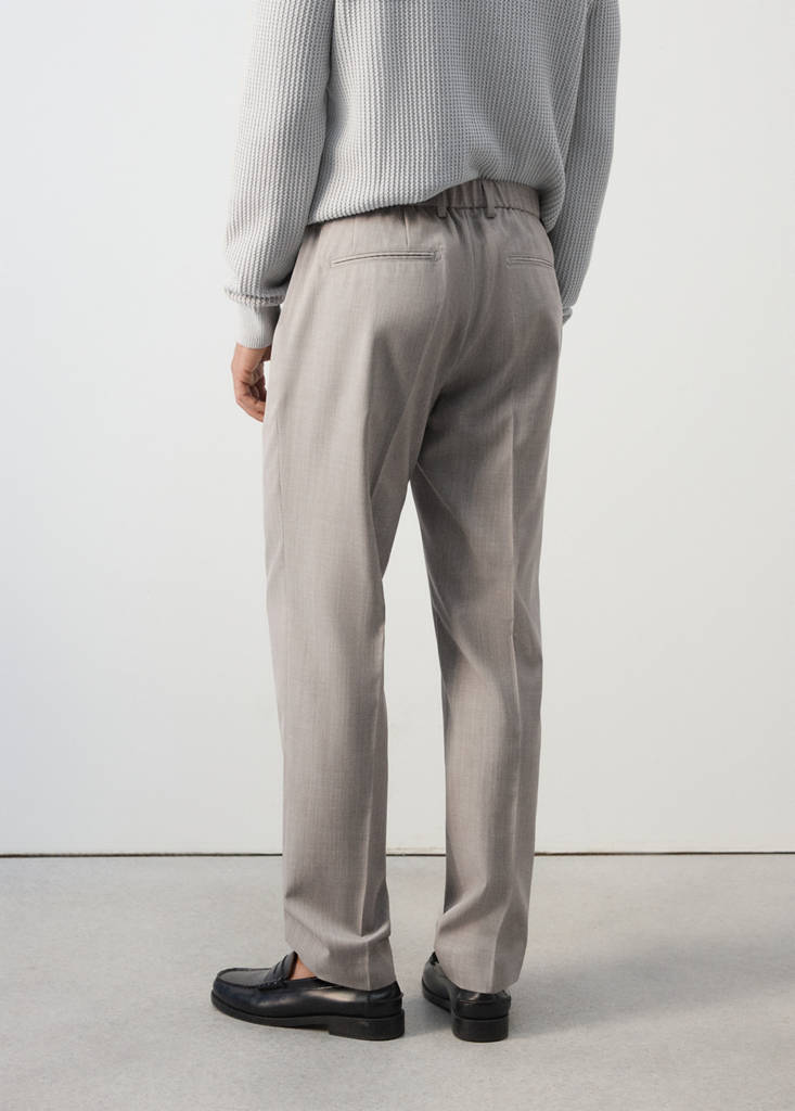 Regular-fit wool-blend trousers — Light/Pastel Grey