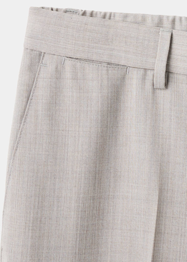 Regular-fit wool-blend trousers — Light/Pastel Grey