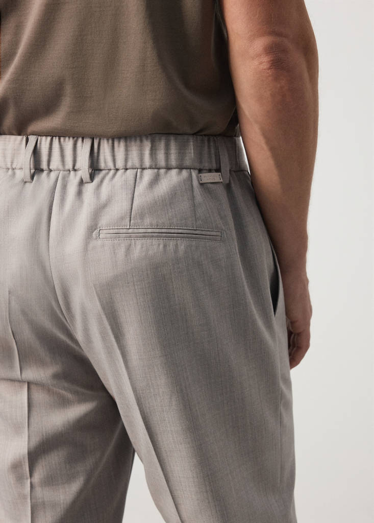 Regular-fit wool-blend trousers — Light/Pastel Grey