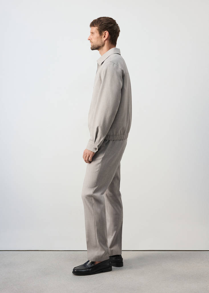 Regular-fit wool-blend trousers — Light/Pastel Grey