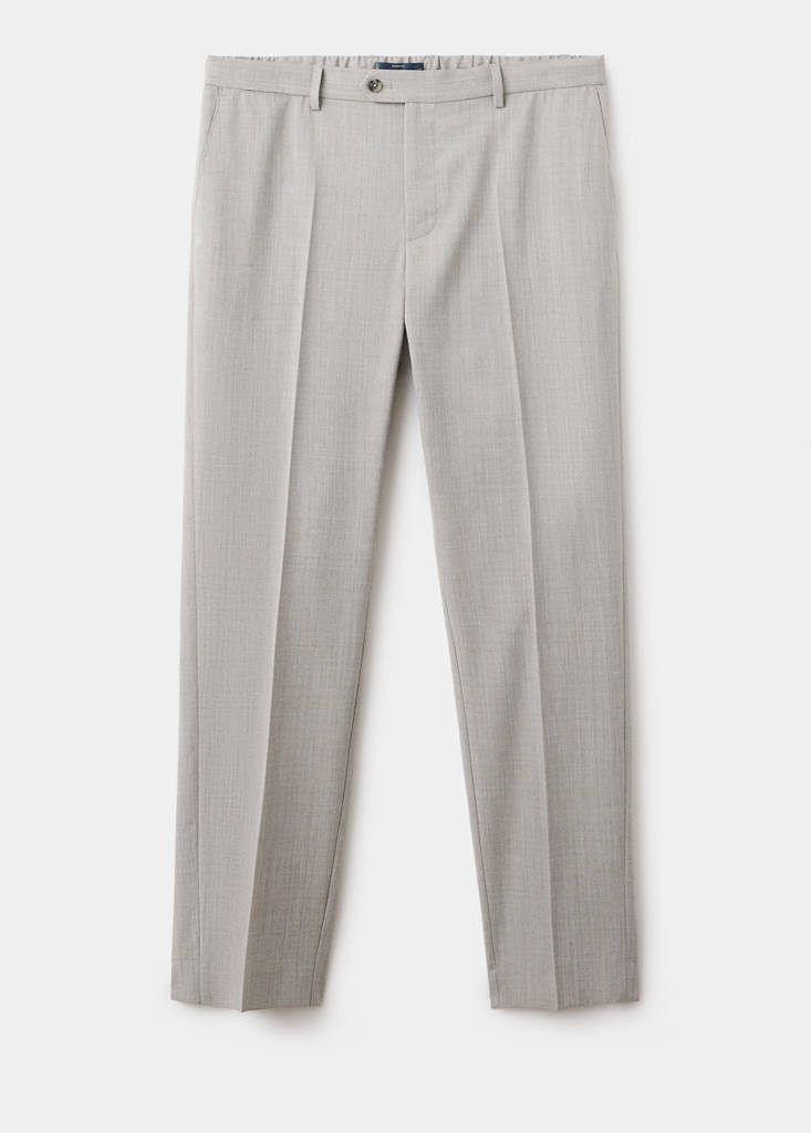 Regular-fit wool-blend trousers — Light/Pastel Grey