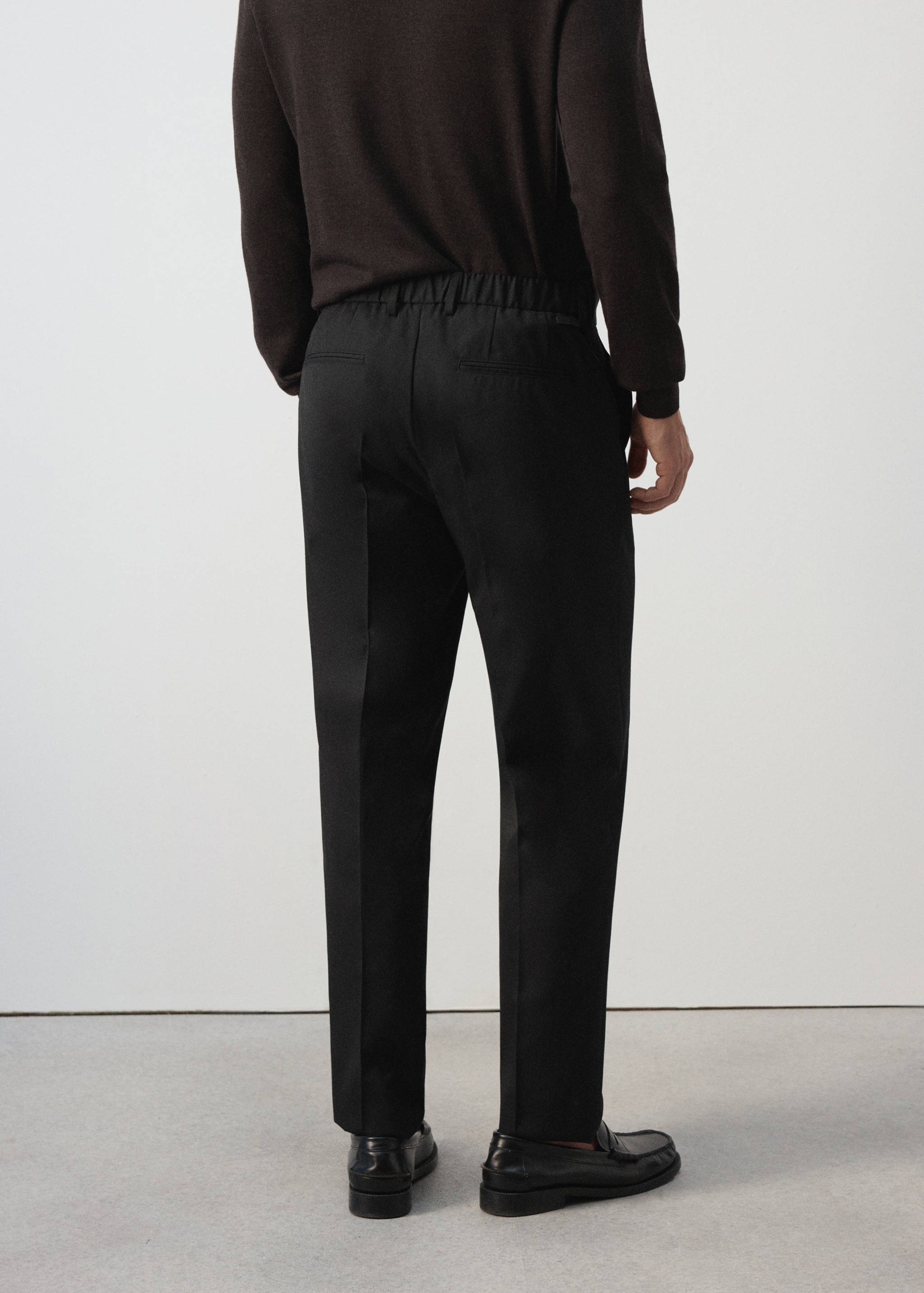 Regular-fit wool-blend trousers - Reverse of the article