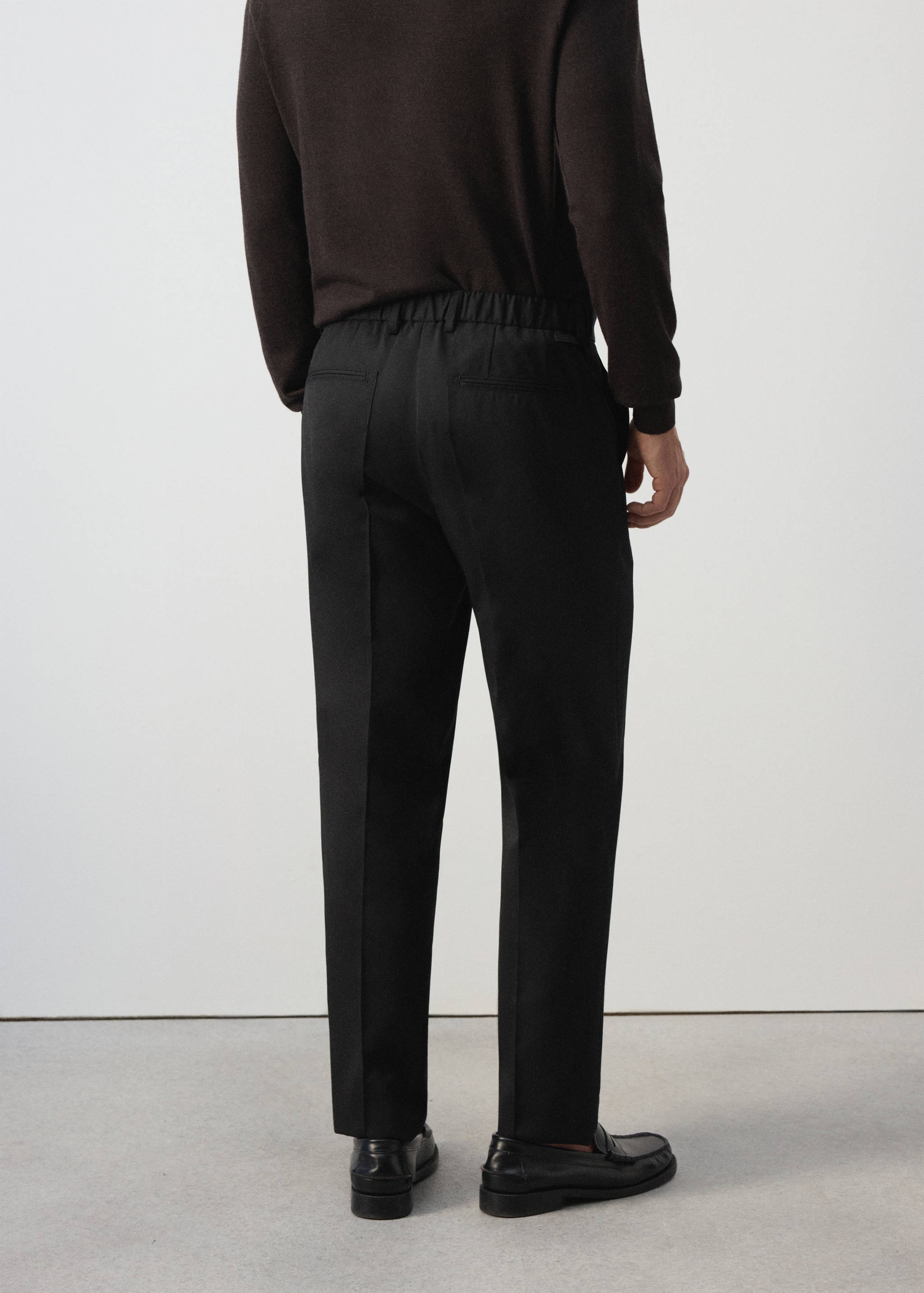 Regular-fit wool-blend trousers - Details of the article 2
