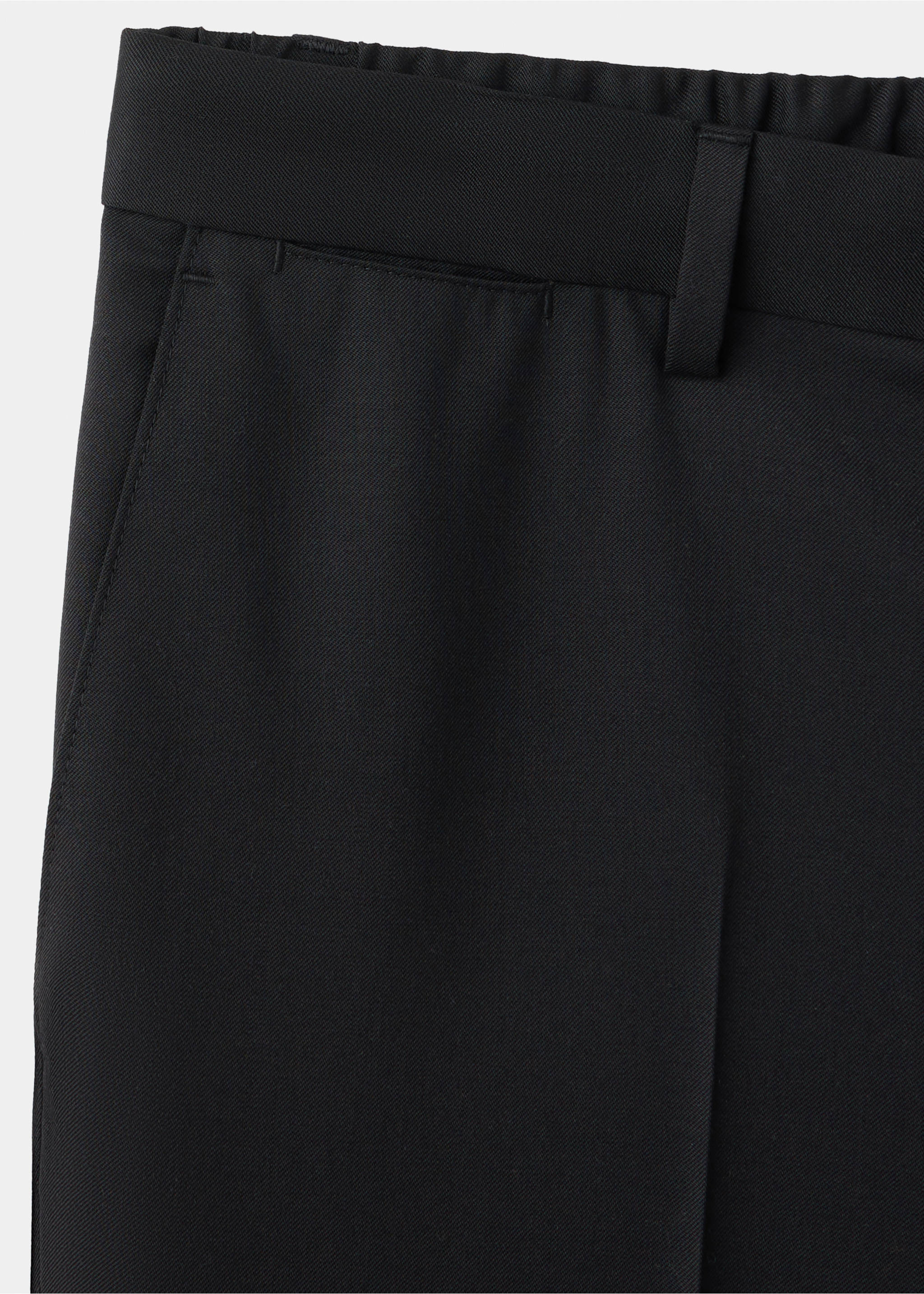 Regular-fit wool-blend trousers - Details of the article 0, Black. Ref: 37065975-00.