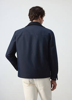 Water-repellent cotton blend jacket — Night Blue 3