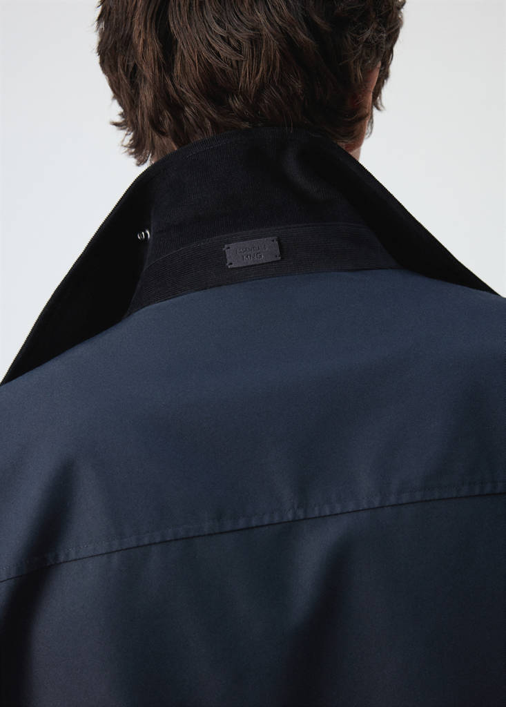 Water-repellent cotton blend jacket — Night Blue