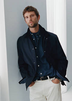 Water-repellent cotton blend jacket — Night Blue 7