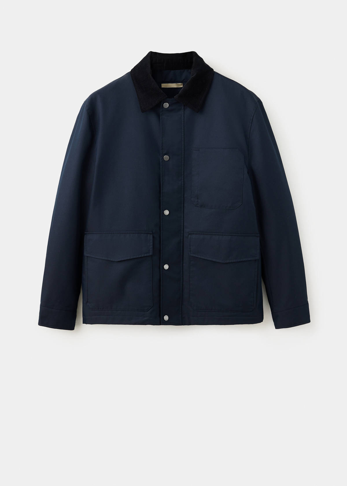 Water-repellent cotton blend jacket — Night Blue