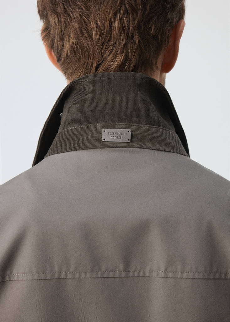 Water-repellent cotton blend jacket — Mink Grey
