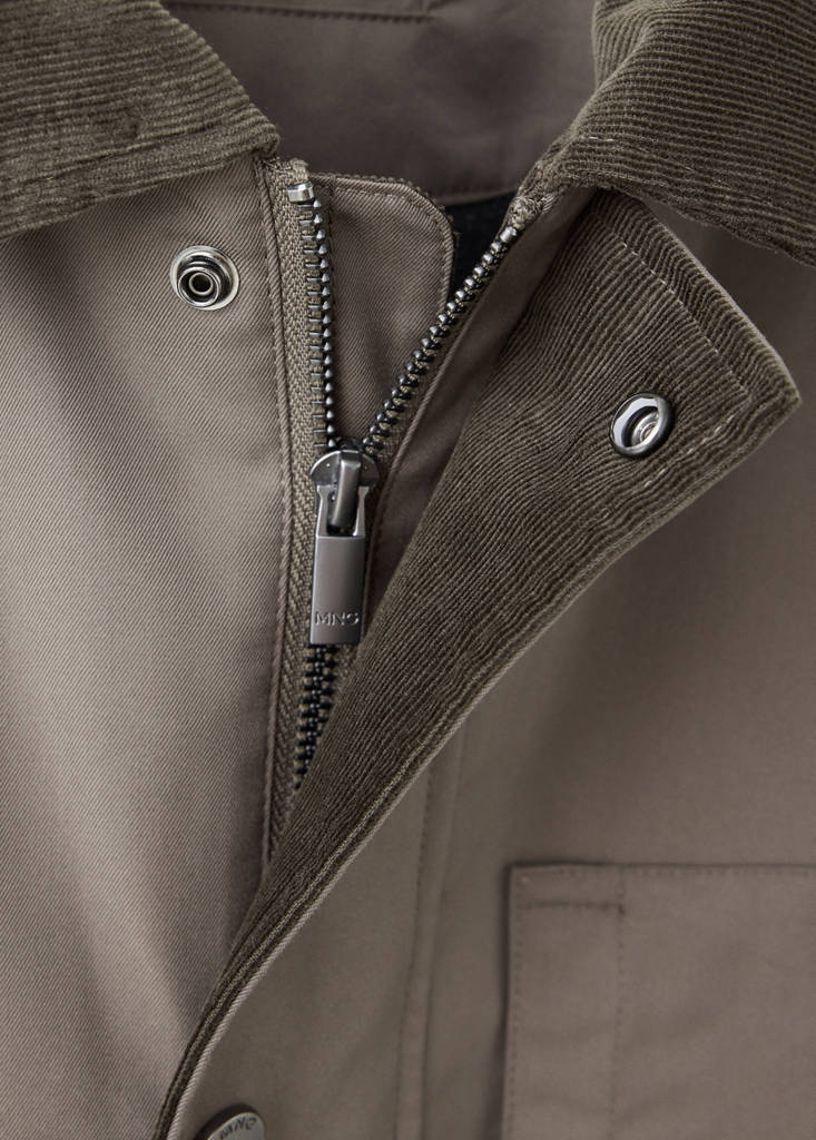 Water-repellent cotton blend jacket — Mink Grey