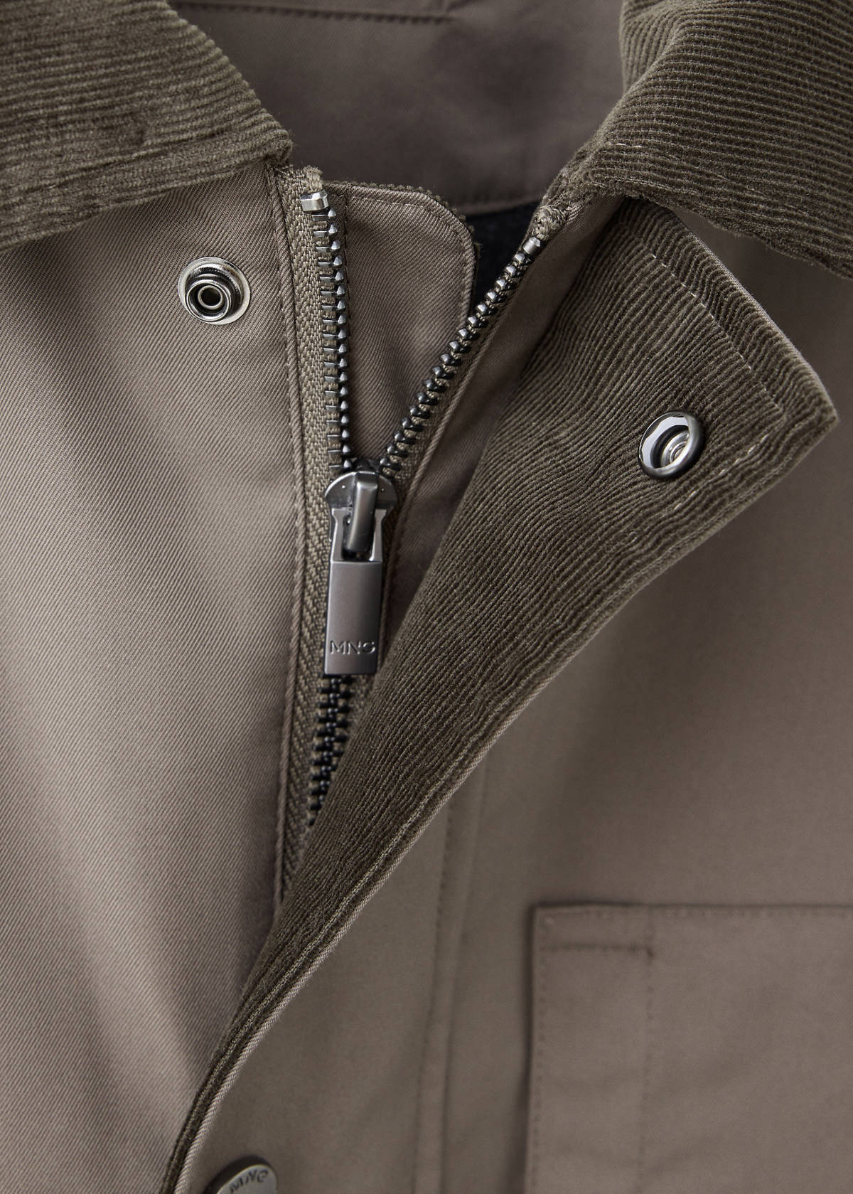 Water-repellent cotton blend jacket — Mink Grey