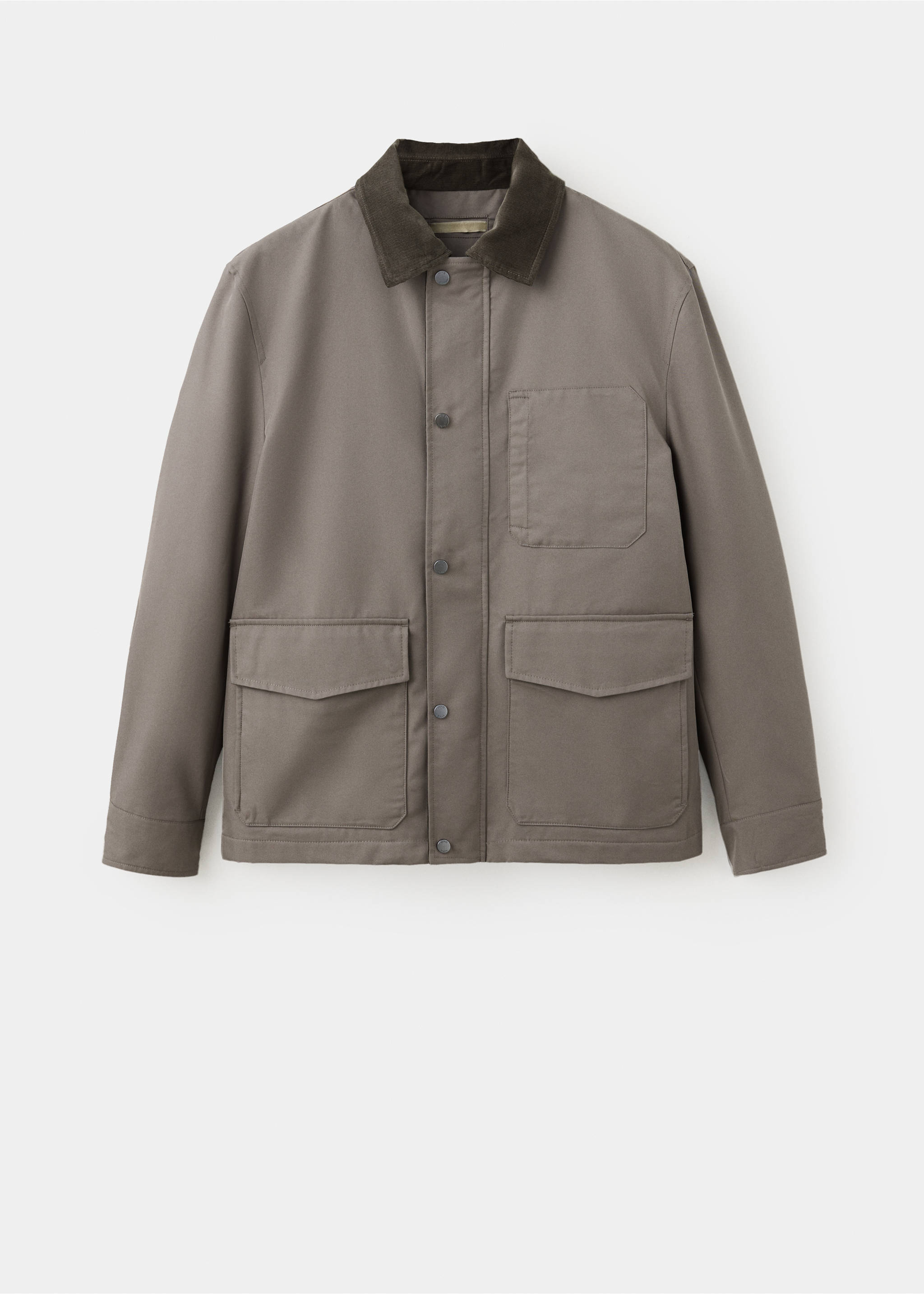 Water-repellent cotton blend jacket - Article without model, Mink Grey. Ref: 37065977-00.