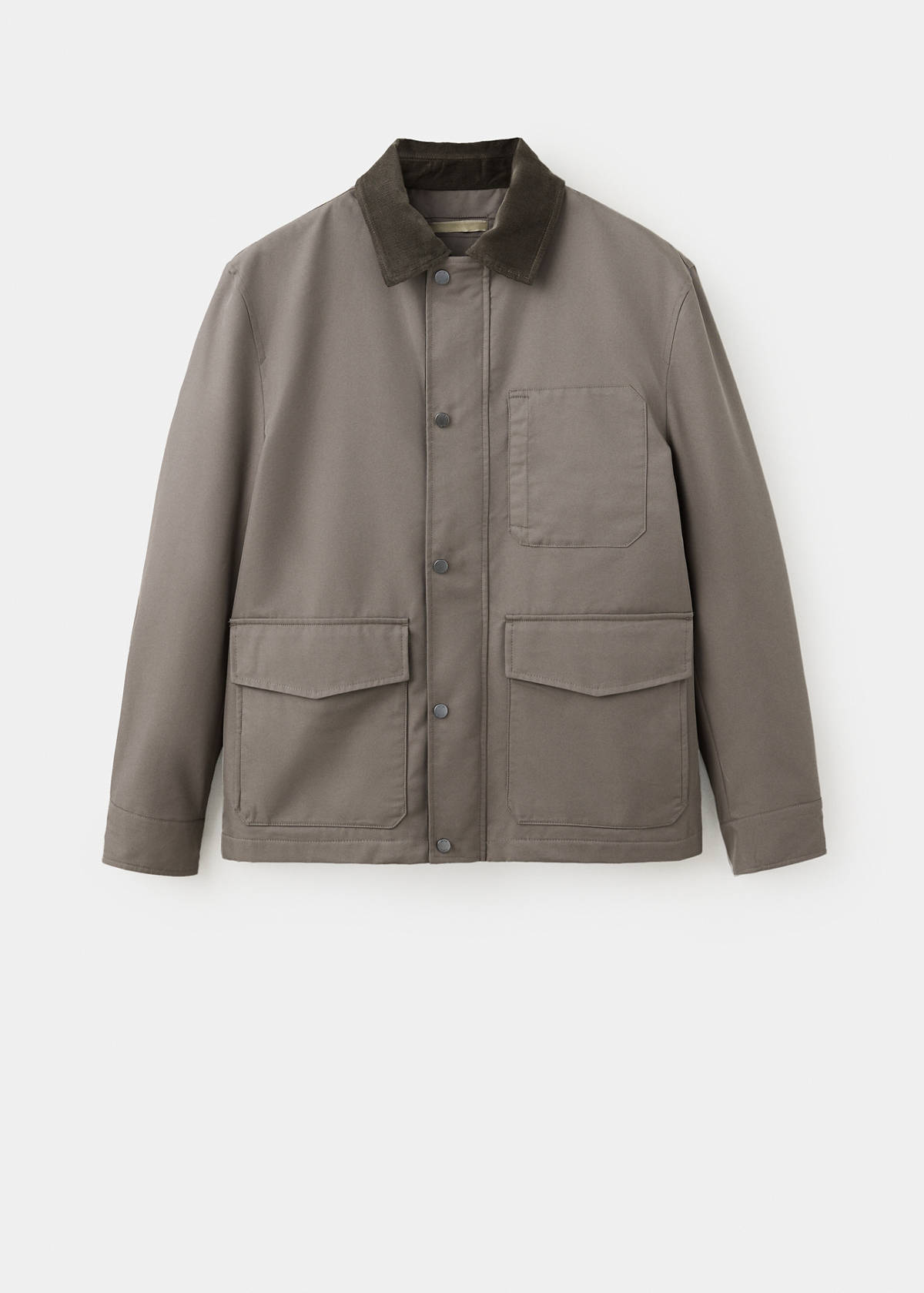 Water-repellent cotton blend jacket — Mink Grey