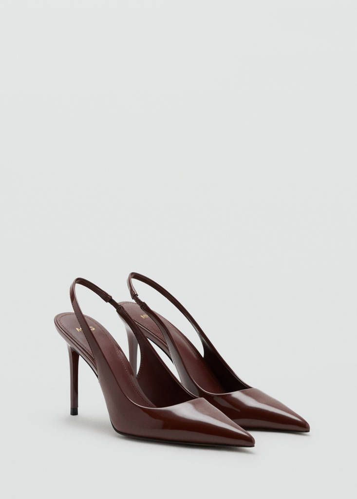 Patent heeled shoes — Brown
