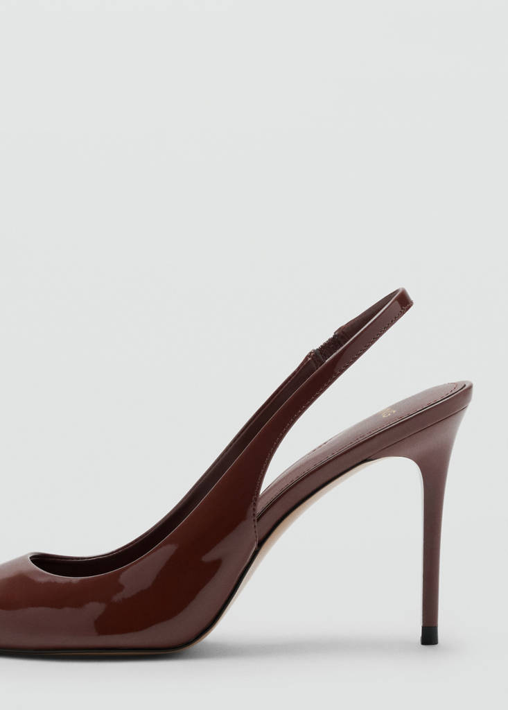 Patent heeled shoes — Brown