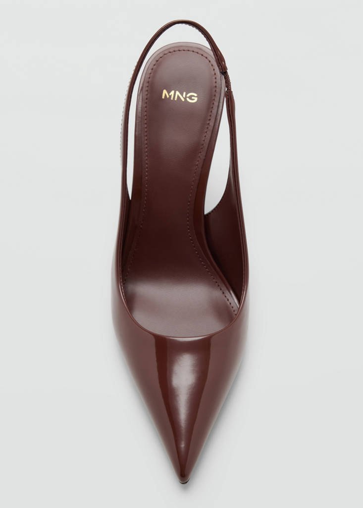 Patent heeled shoes — Brown