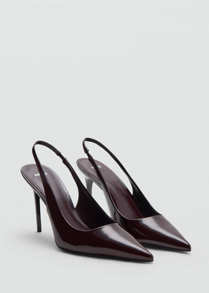 Patent heeled shoes — Burgundy