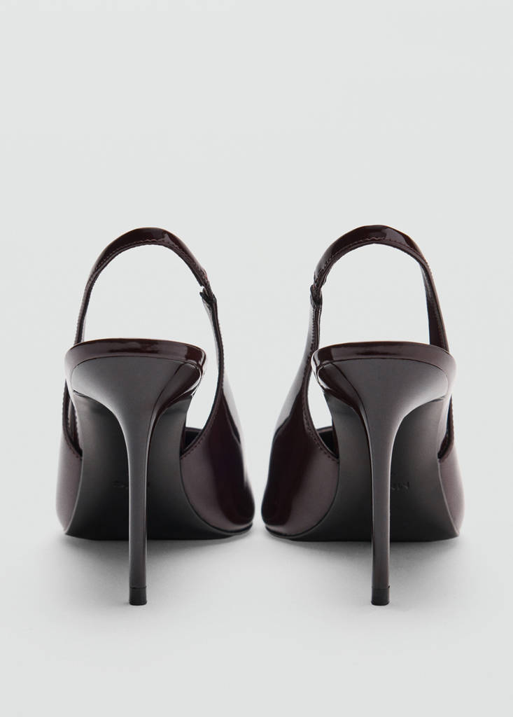 Patent heeled shoes — Burgundy