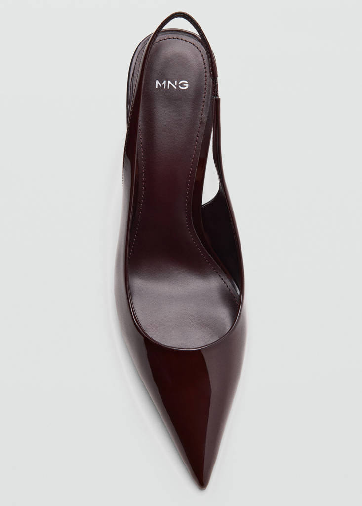 Patent heeled shoes — Burgundy