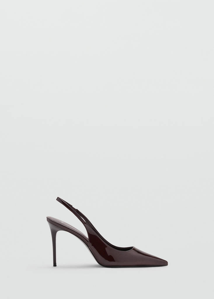 Patent heeled shoes — Burgundy