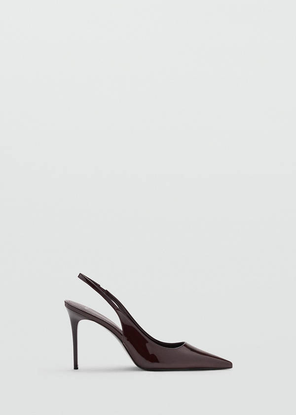 Patent heeled shoes — Burgundy