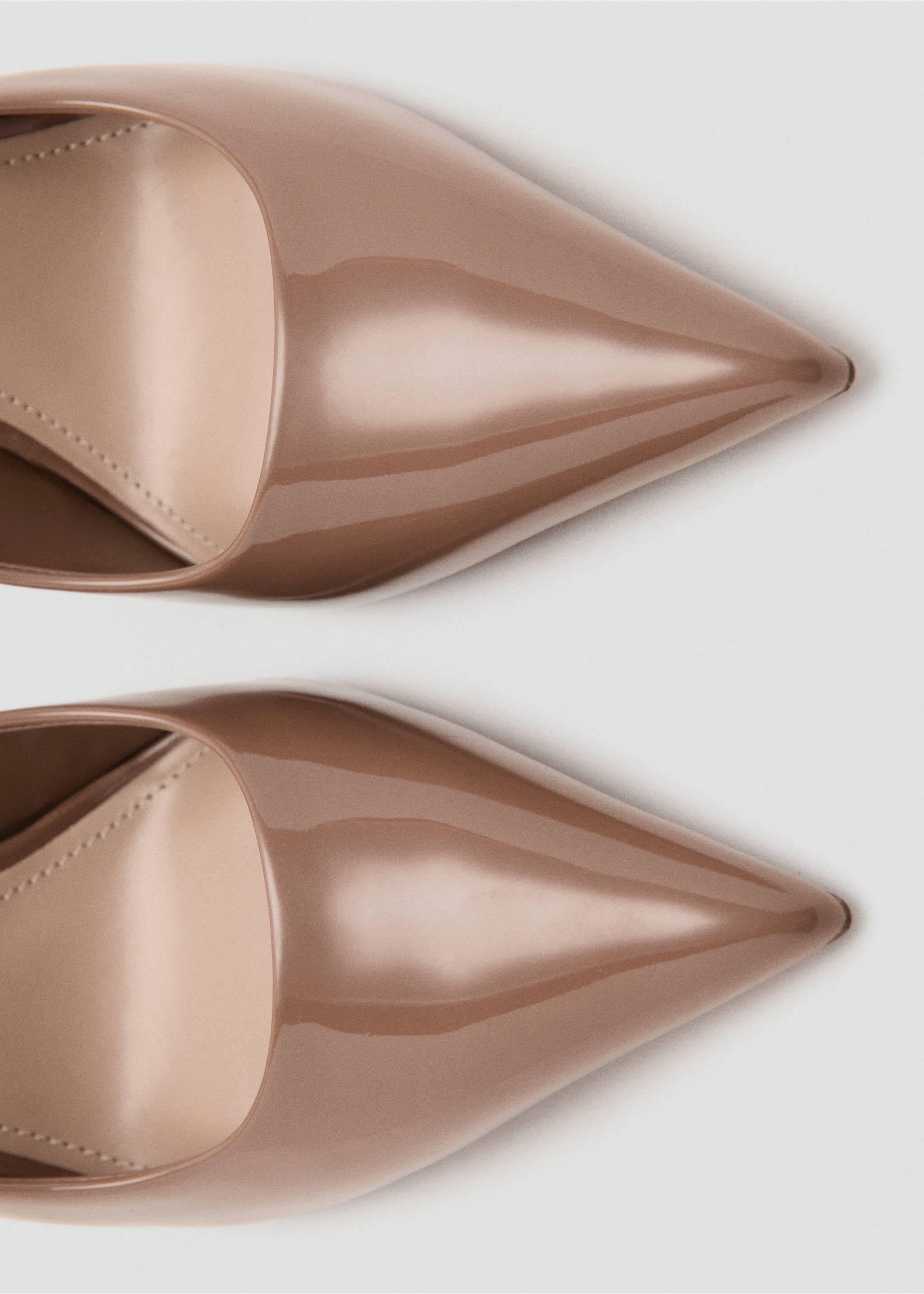 Patent heeled shoes - Details of the article 2, Nude. Ref: 37065978-00.