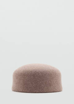 100% wool pillbox hat — Medium Brown 1