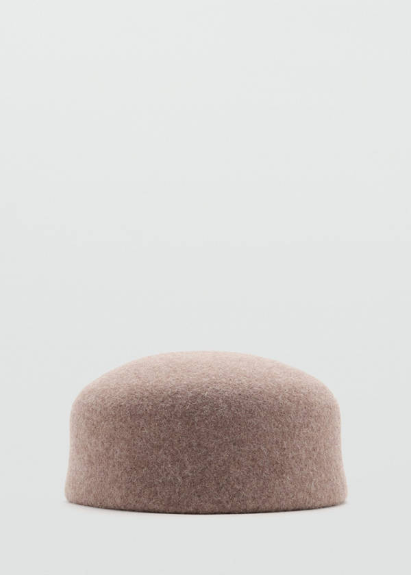 100% wool pillbox hat — Medium Brown