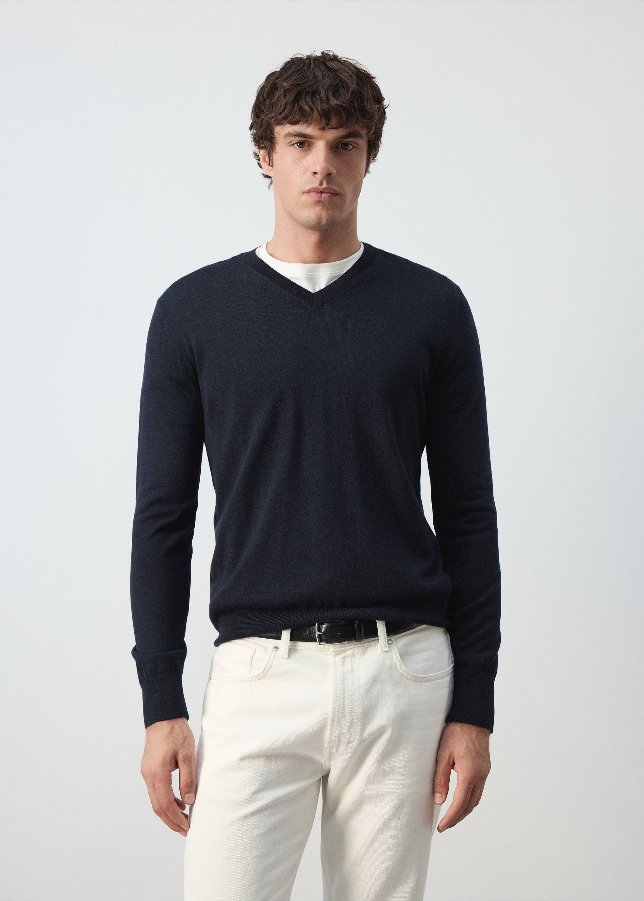 Pull willyv-i - Plan moyen, Bleu marine. Ref: 37065980-00.
