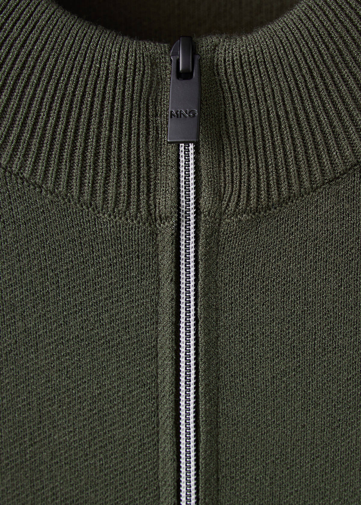 Comfort stretch knit cardigan — Dark Green