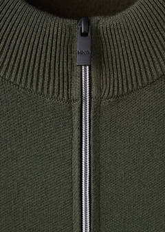 Comfort stretch knit cardigan — Dark Green 8