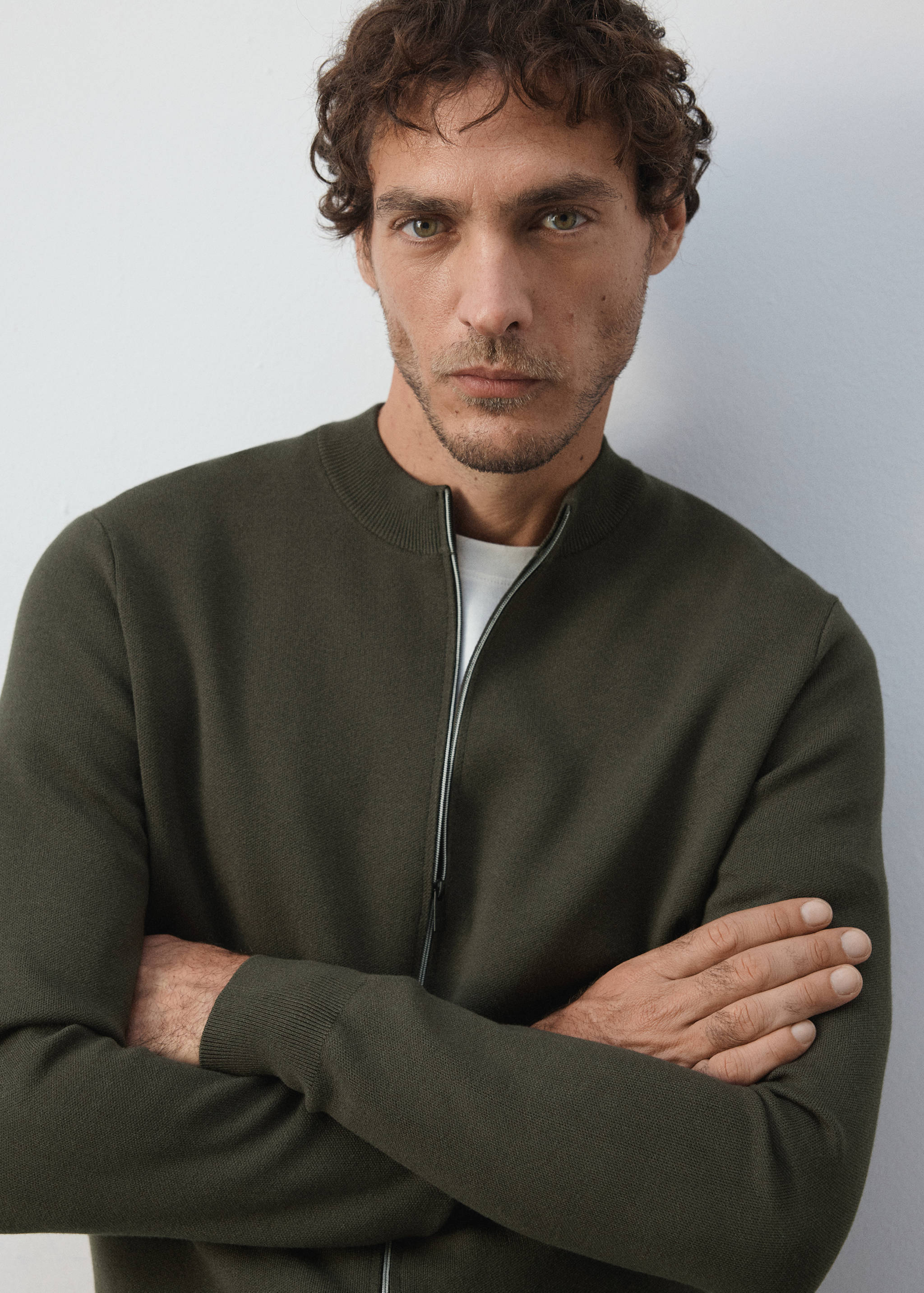 Comfort stretch knit cardigan - Details of the article 1