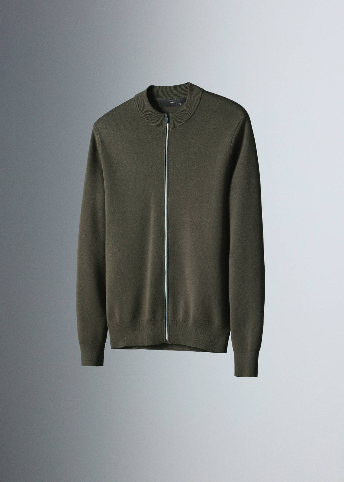 Comfort stretch knit cardigan — Dark Green