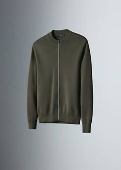 Comfort stretch knit cardigan — Dark Green 6
