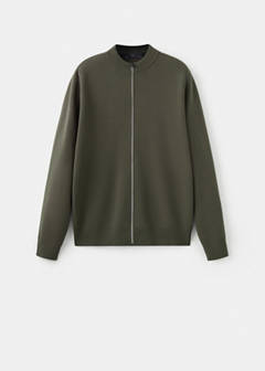 Comfort stretch knit cardigan — Dark Green 7