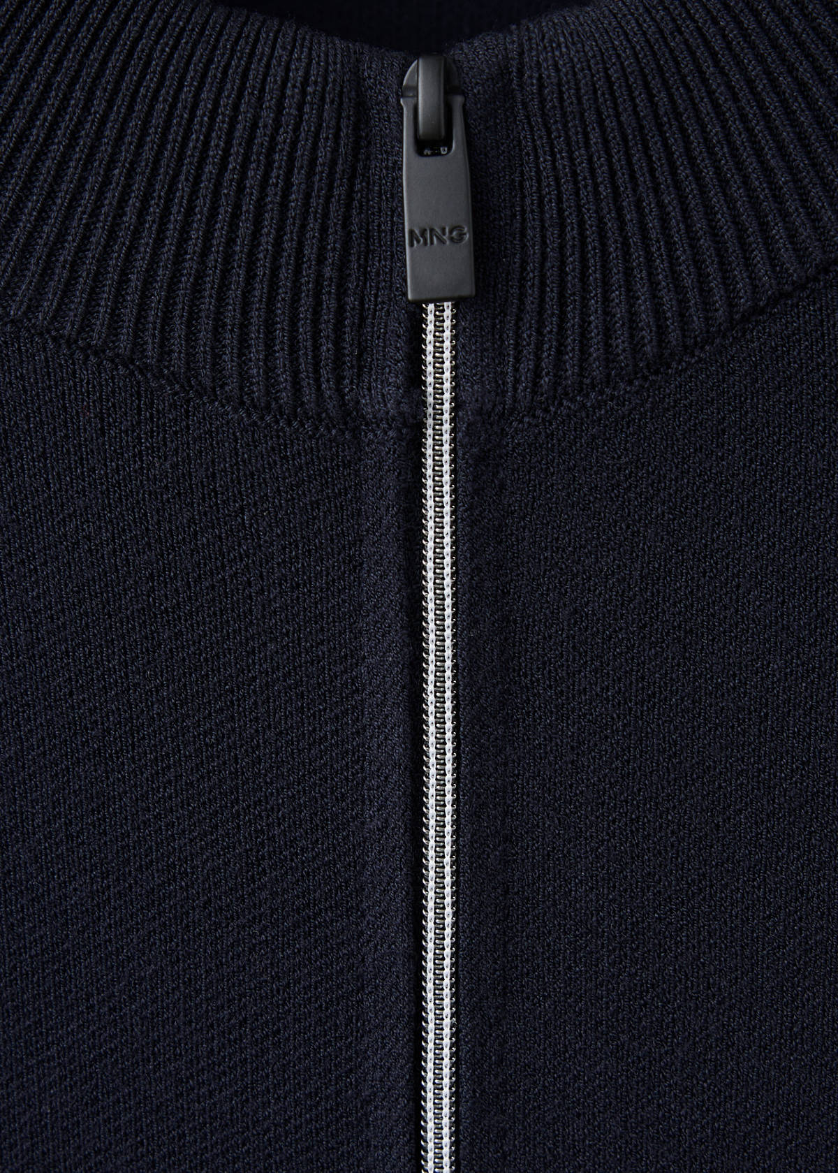 Comfort stretch knit cardigan — Navy