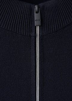Comfort stretch knit cardigan — Navy 8