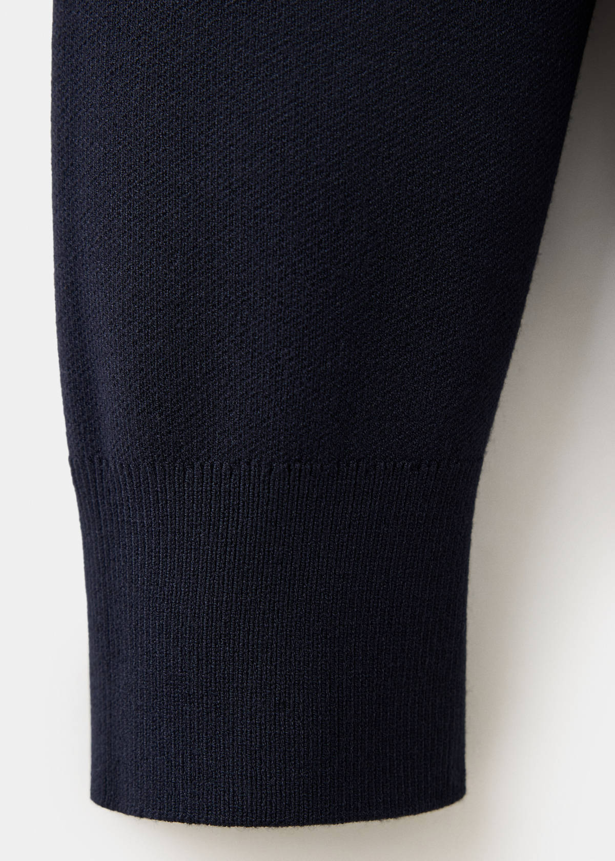 Comfort stretch knit cardigan — Navy