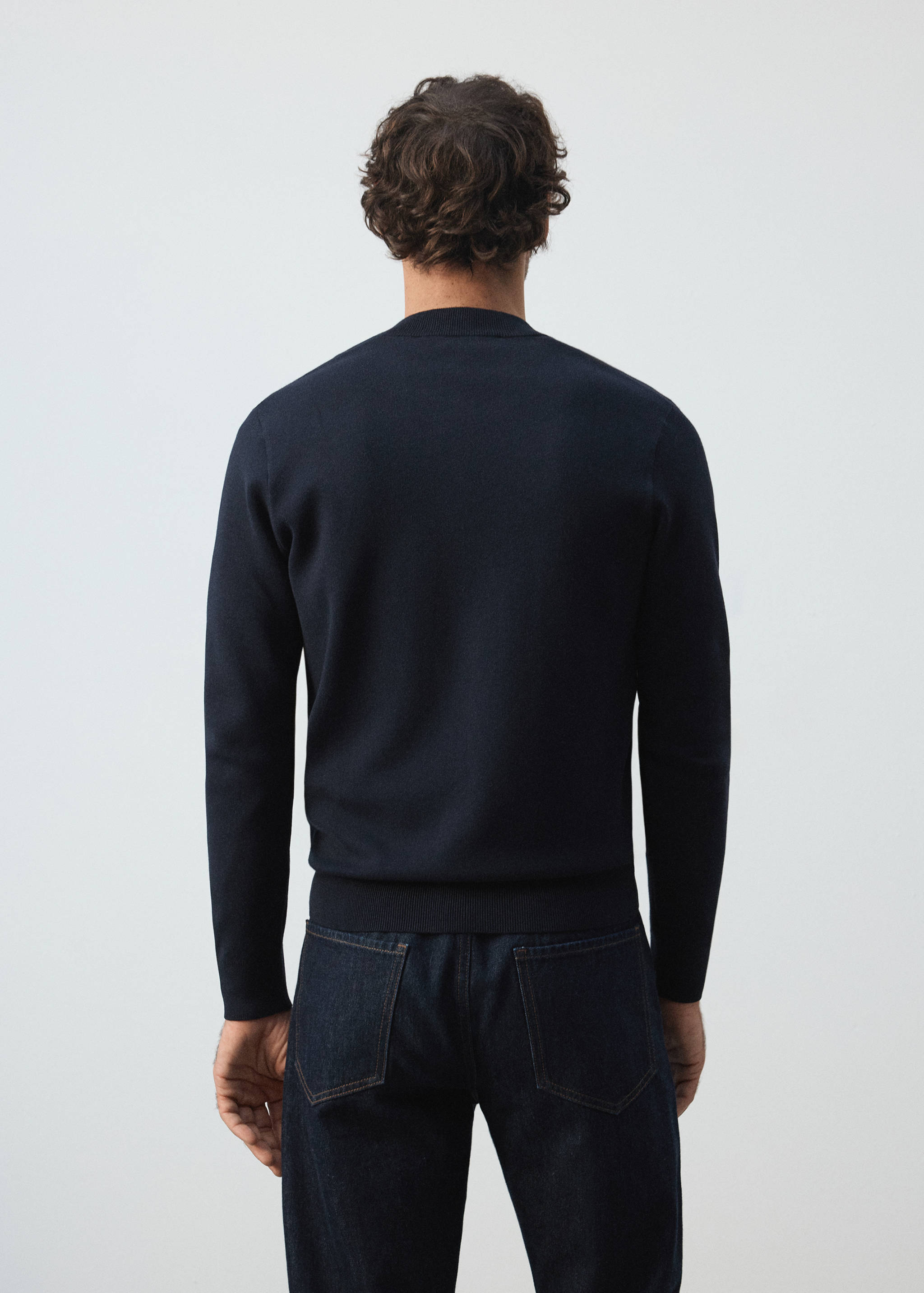 Comfort stretch knit cardigan - Reverse of the article