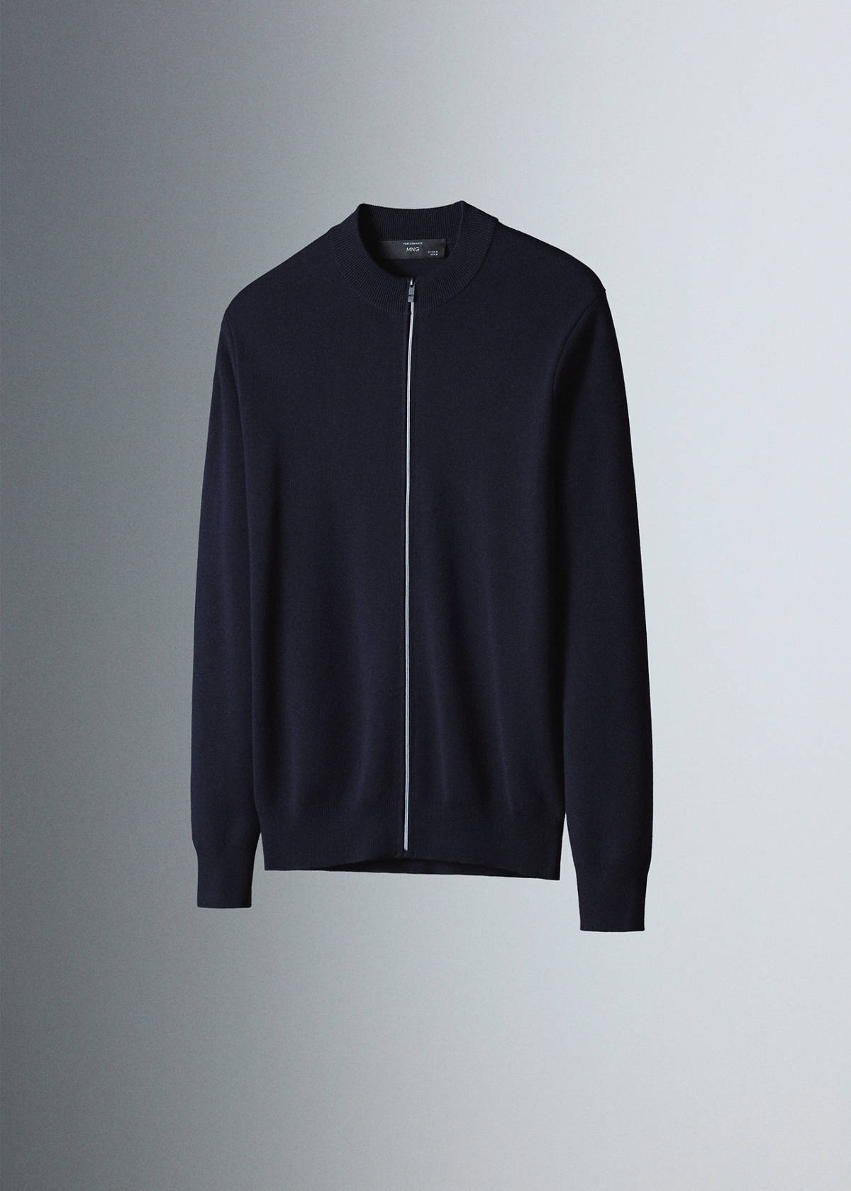 Comfort stretch knit cardigan — Navy