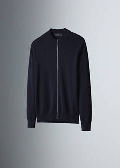 Comfort stretch knit cardigan — Navy 6