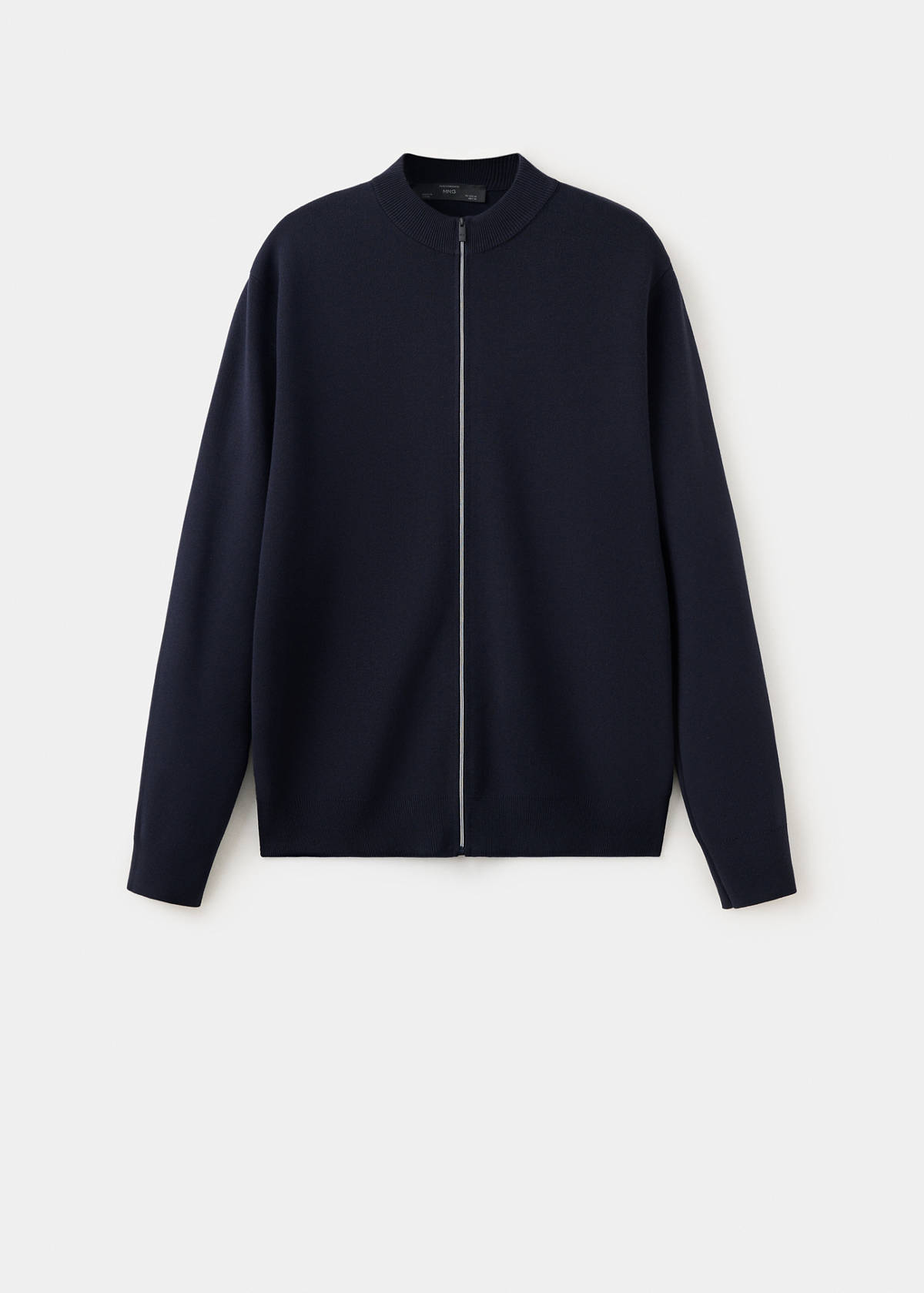 Comfort stretch knit cardigan — Navy