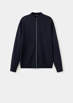 Comfort stretch knit cardigan — Navy 7
