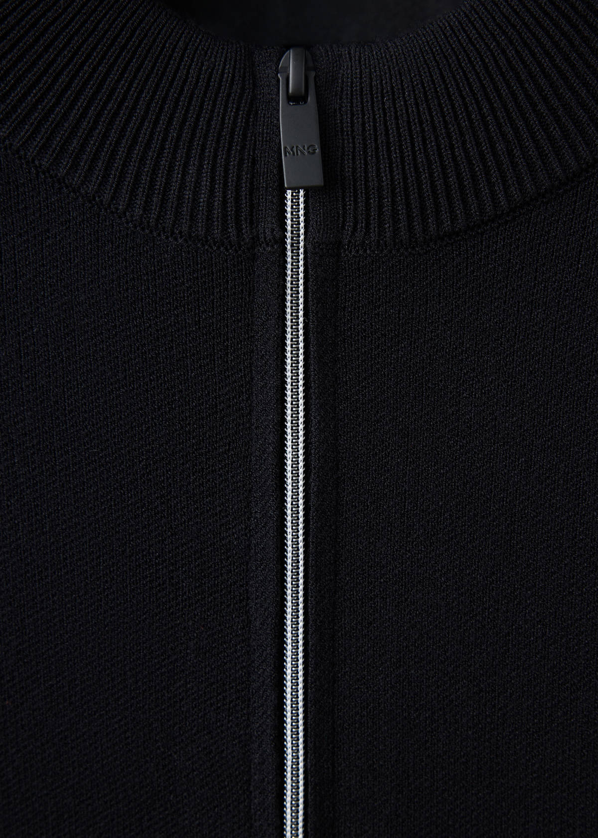 Comfort stretch knit cardigan — Black