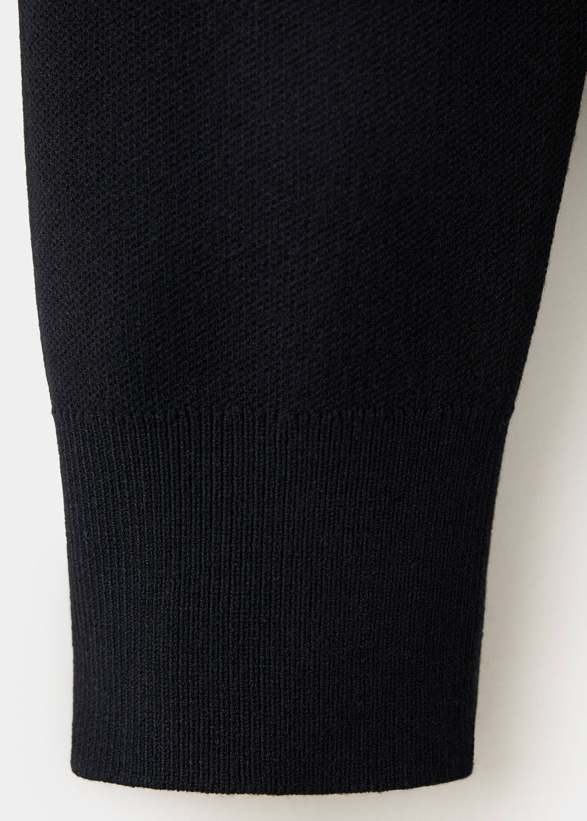 Comfort stretch knit cardigan — Black