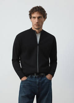 Comfort stretch knit cardigan — Black 10
