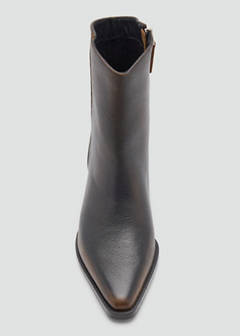 Distressed leather ankle boot — Chocolate 5