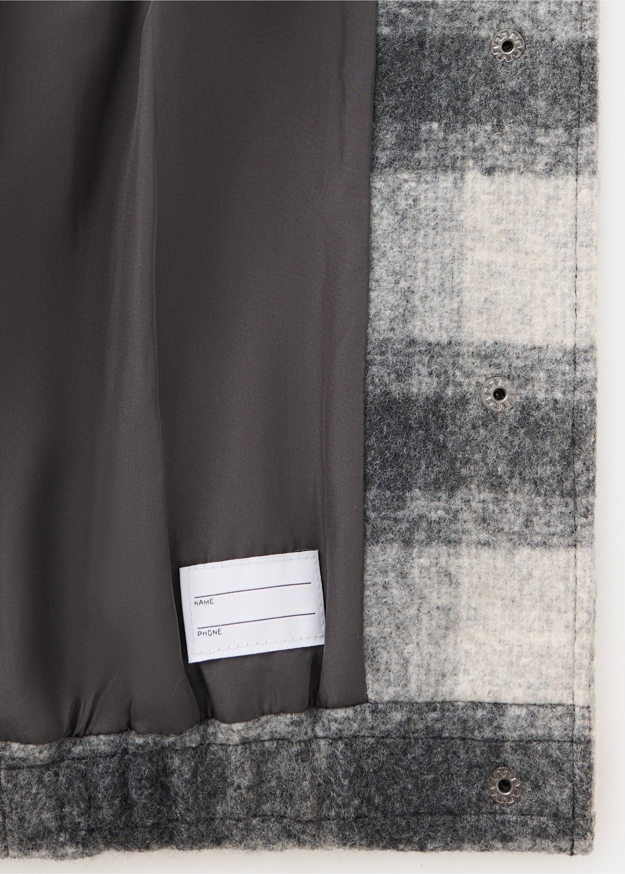 Veste bomber carreaux - Détail de l'article 0, Gris. Ref: 37065983-00.